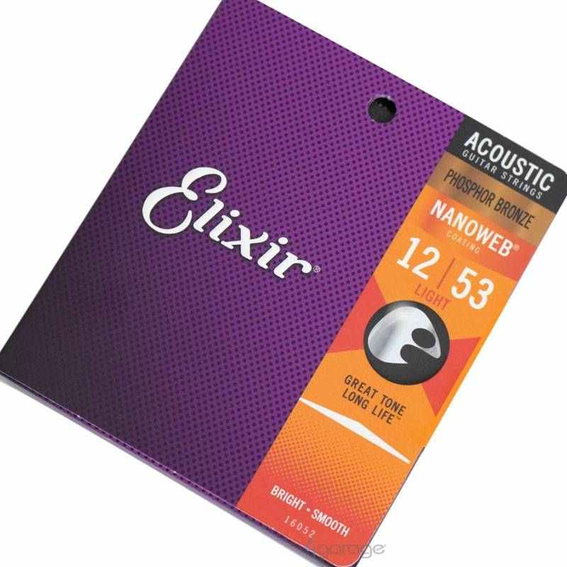 Cordas de Aço 012 Elixir Phosphor Bronze para Violão