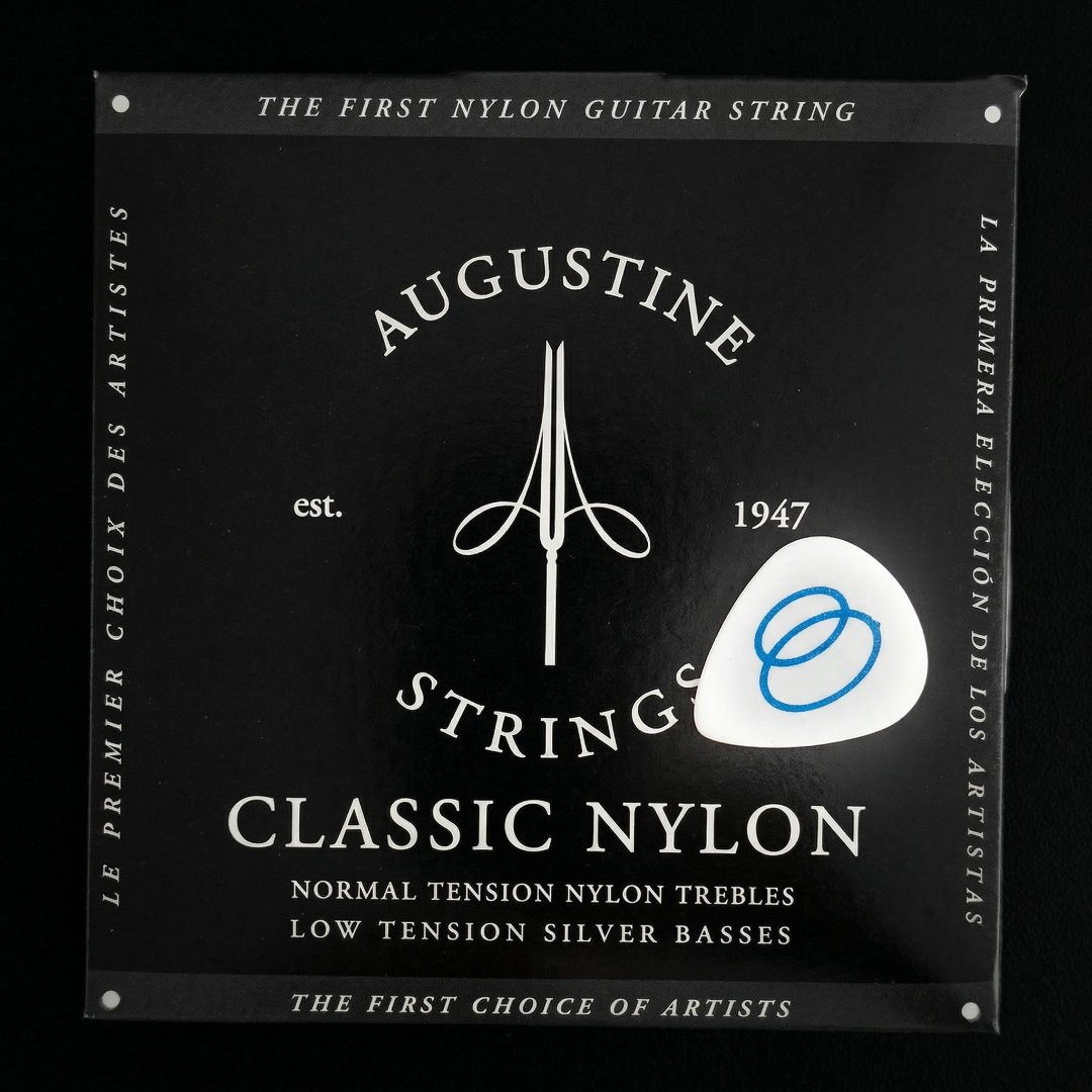 Corda Augustine Classic Black para Violão Clássico Nylon Tensão Leve Palheta Groover