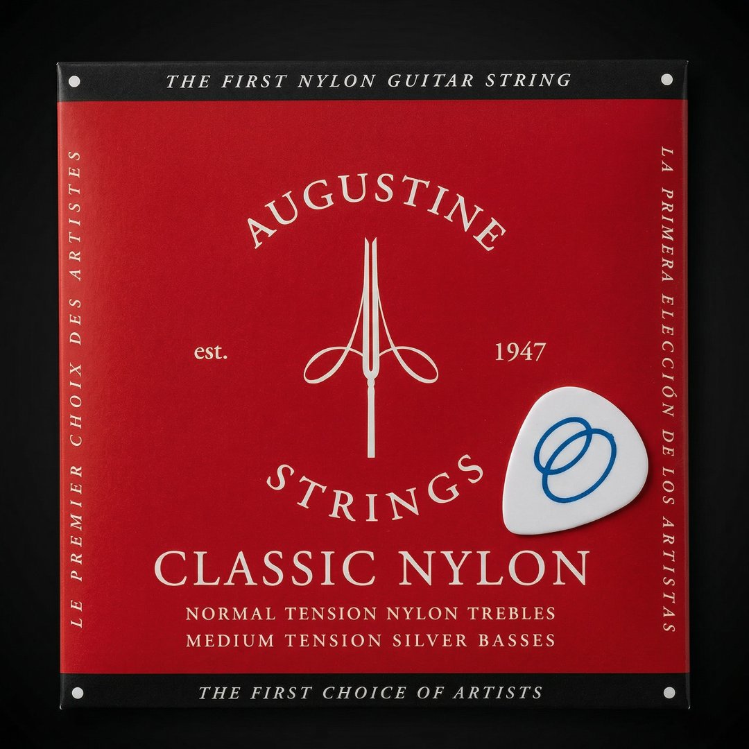 Corda Augustine Classic Red para Violão Clássico Nylon Tensão Média Palheta Groover