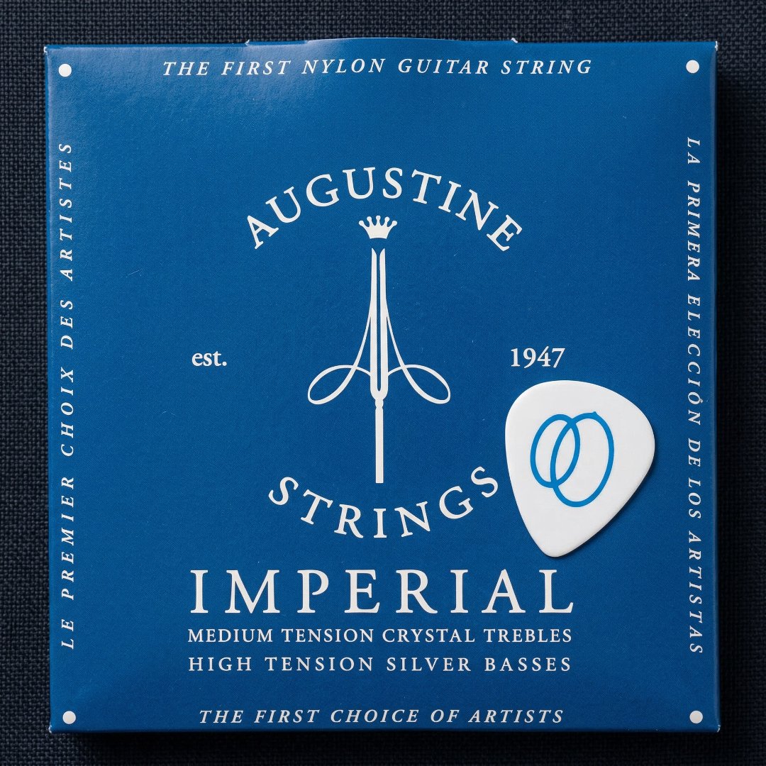 Corda Augustine Imperial Blue para Violão Clássico Nylon Tensão Alta-Média Palheta Groover