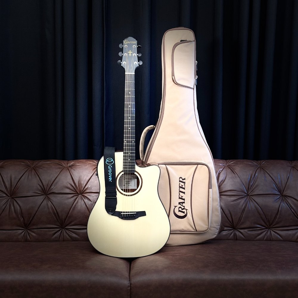 Violão Crafter Folk HDE-250/N (Dreadnought) Cordas de Aço Elétrico