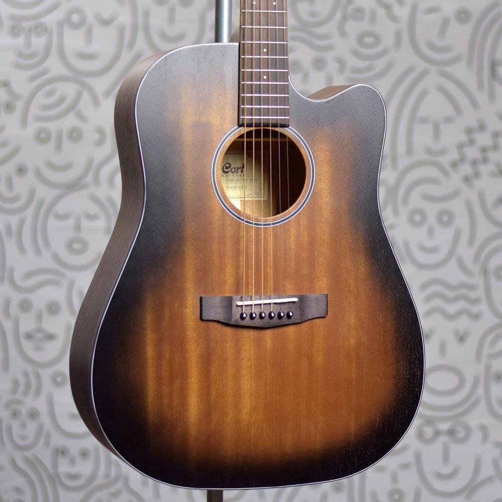 Violão Cort Core DC Dreadnought Folk Todo Maciço Regulado