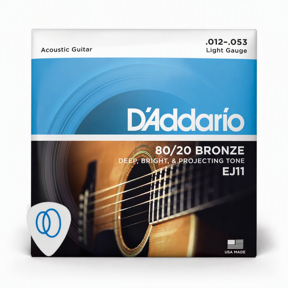 Cordas D'Addario Violão Folk Aço 80/20 Bronze (010, 011, 012 e 013)