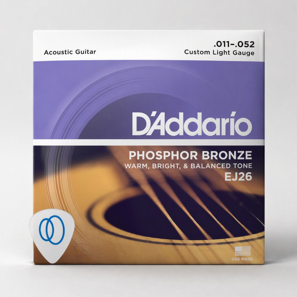 Cordas de Aço para Violão Folk (010, 011, 012, 013, 014) Phosphor Bronze Daddario