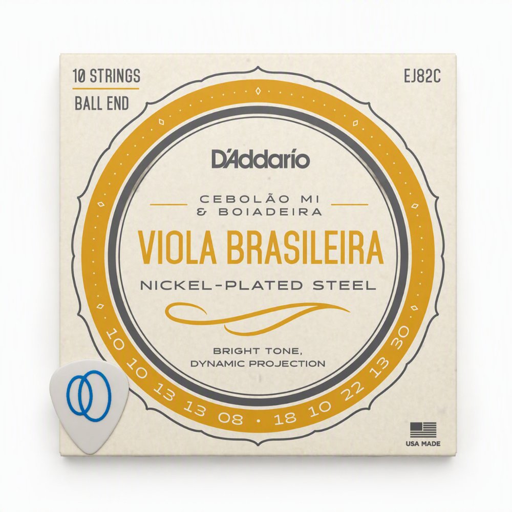 Encordoamento Daddario para Viola Caipira Brasileira Cebolão Mi e Boiadeira