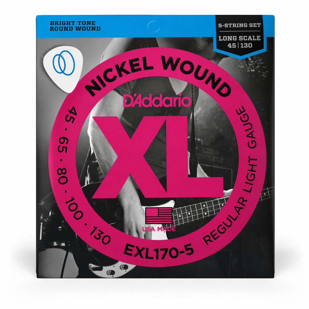 Corda D'addario Contra-Baixo 045 EXL170 4 5 e 6 Cordas