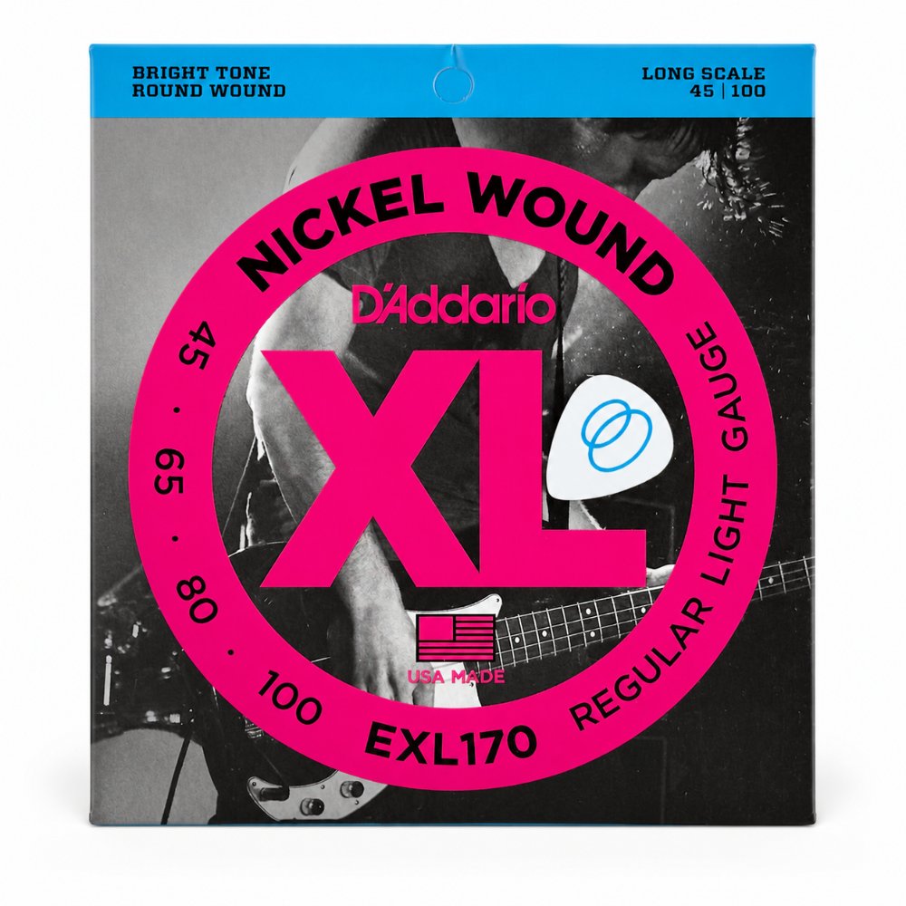 Corda D'addario Contra-Baixo 045 EXL170 4 5 e 6 Cordas