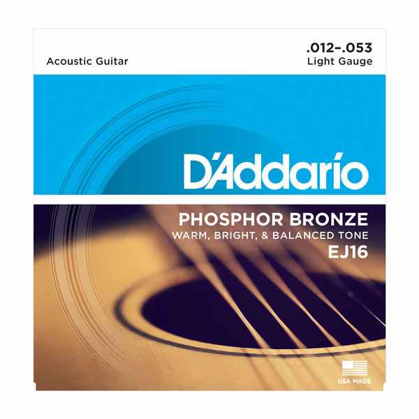 Cordas de Aço para Violão Folk (010, 011, 012, 013, 014) Phosphor Bronze Daddario
