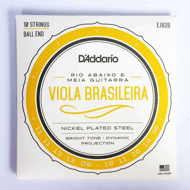 Encordoamento Daddario para Viola Caipira Brasileira Rio Abaixo e Meia Guitarra