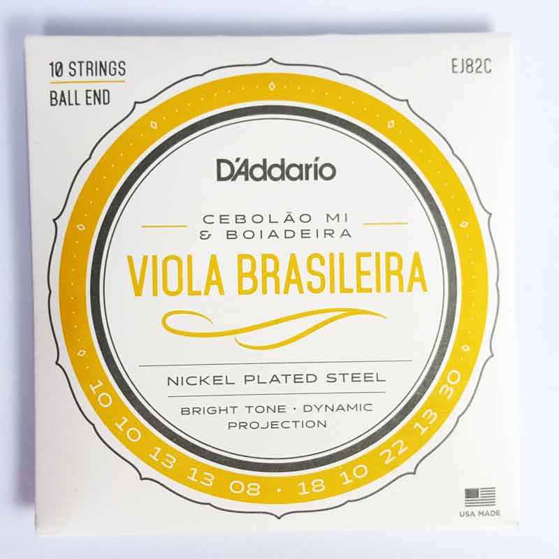 Encordoamento Daddario para Viola Caipira Brasileira Cebolão Mi e Boiadeira