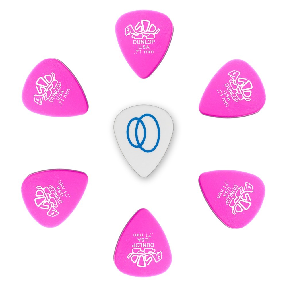 Palheta Dunlop Delrin para Guitarra, Baixo e Violão (Pacote c/6)