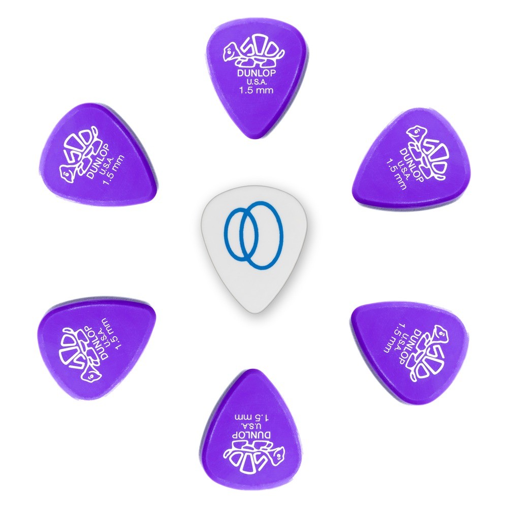 Palheta Dunlop Delrin para Guitarra, Baixo e Violão (Pacote c/6)