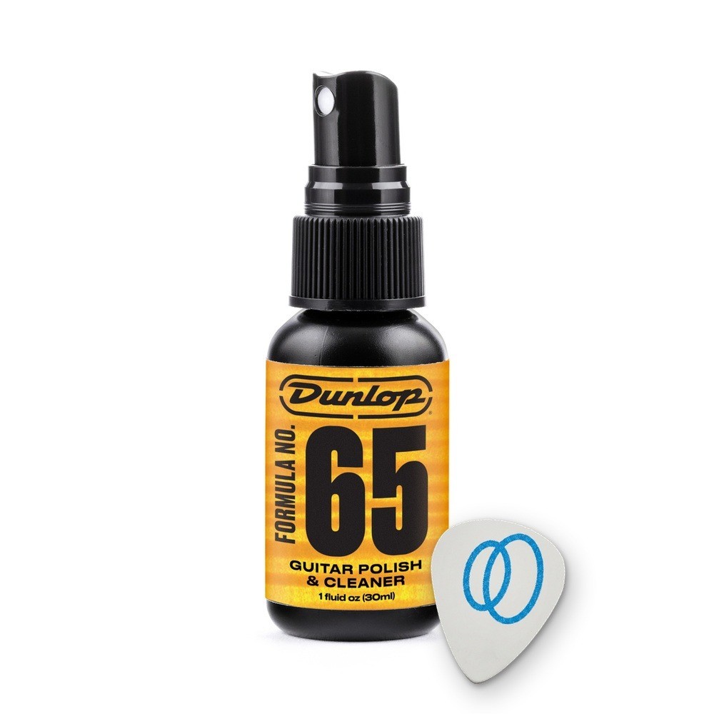 Limpador e Polidor Dunlop Formula 65 651J 30 ml para Guitarra e Violão + Palheta Groover