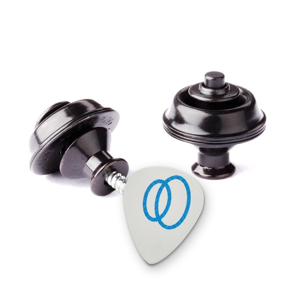 Strap Lock Dunlop Straplok Dual Design SLS1033BK Preto Trava de Correia + Palheta Groover