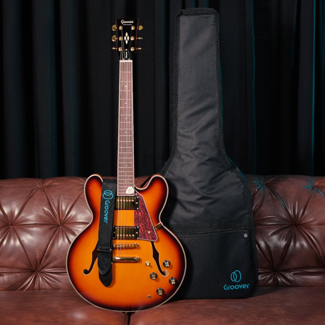 Kit Guitarra Giannini GAE06 Semi Acústica Linha Sonic Deluxe