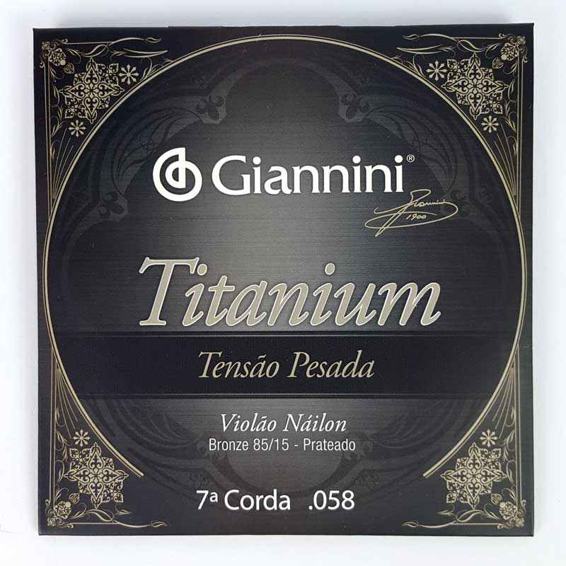 Corda Avulsa (Sétima Corda) Giannini Titanium Tensão Pesada para Violão 7 Cordas de Nylon