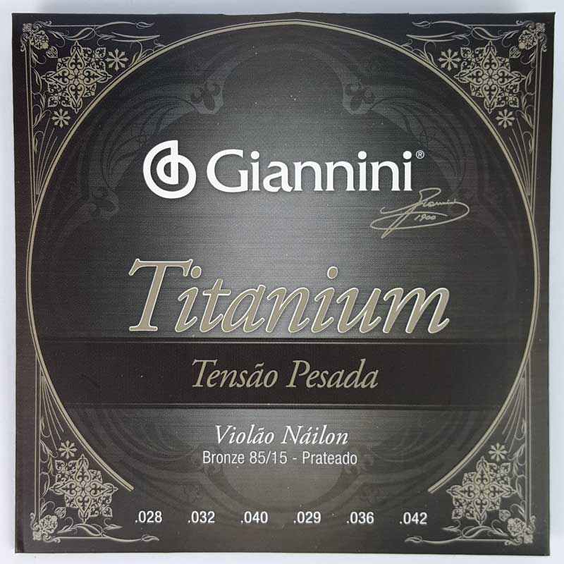 Encordoamento Giannini Titanium para Violão Cordas de Nylon