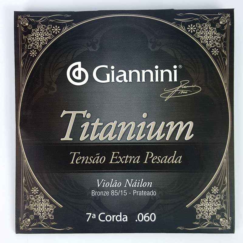 Corda Avulsa (Sétima Corda) Giannini Titanium Tensão Extra Pesada para Violão 7 Cordas de Nylon
