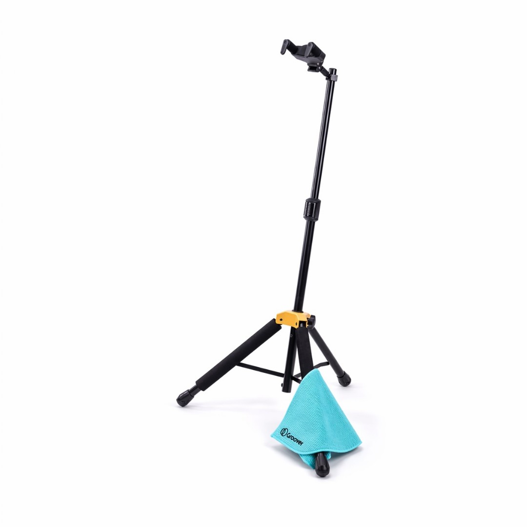 Suporte Hercules GS415B Plus com Auto Grip System AGS Dobrável para Guitarra Violão Baixo