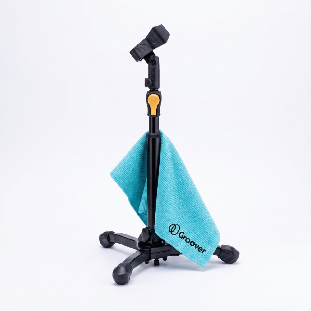 Suporte de Microfone de Mesa Hercules MS300B PLUS Base Tripé Inclinável com Ajuste EZ Grip