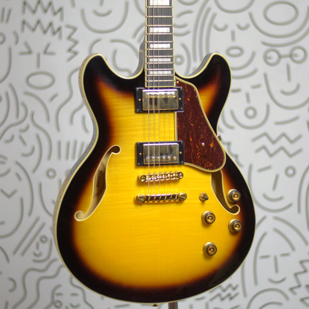 Guitarra Ibanez AS93FM Semi Acústica Artcore Expressionist Antique Yellow Sunburst