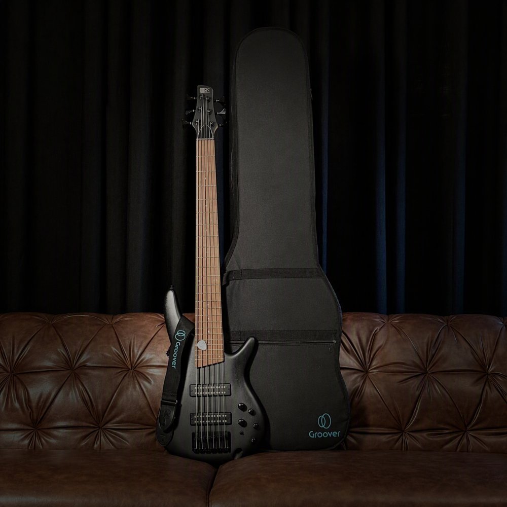 Contra-Baixo Ibanez SR306EB Weathered Black 6 Cordas Ativo Power Tap
