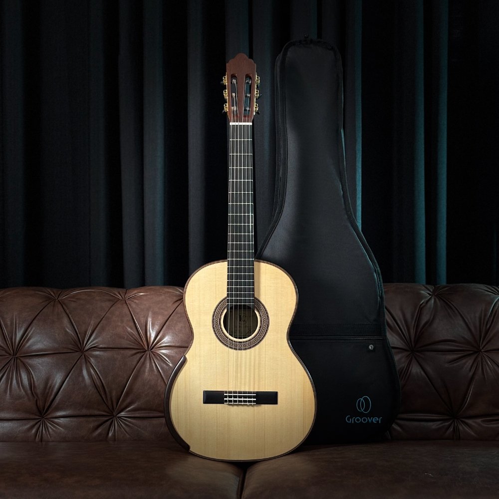 Violão Carvalho Luthieria CT3 Double Top Acústico Natural Fosco com Armrest e Bag Groover
