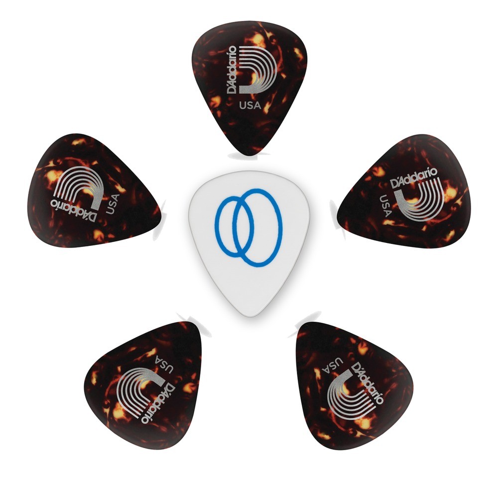 Palhetas Daddario Shell de Celulóide Guitarra Baixo Violão