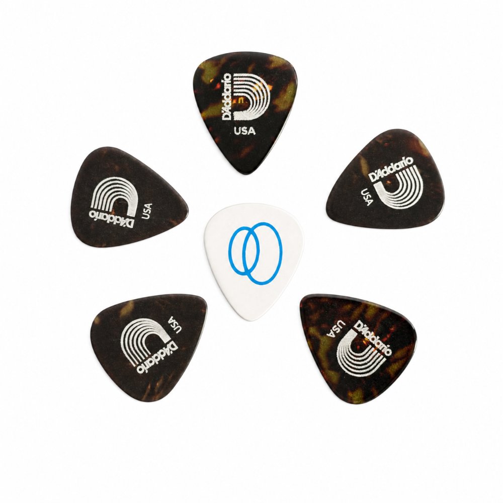 Palhetas Daddario Shell de Celulóide Guitarra Baixo Violão