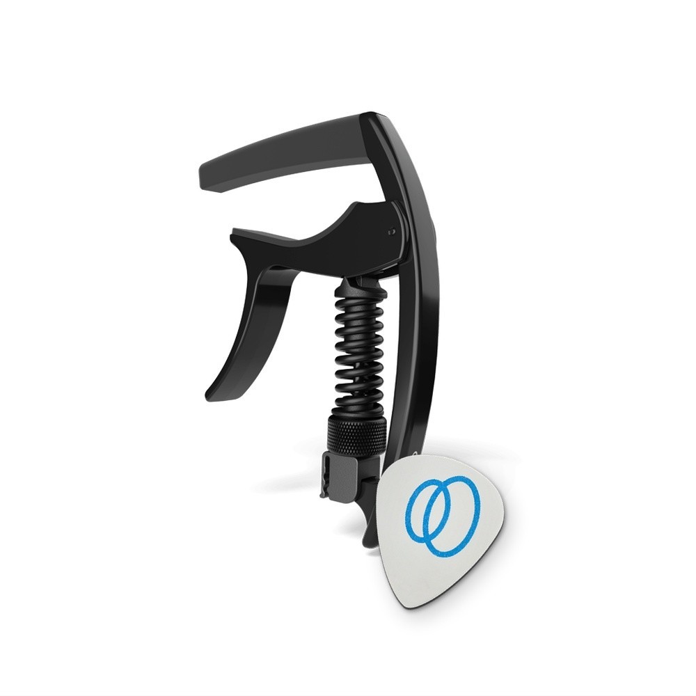 Capotraste Tri-Action D'Addario Planet Waves PW-CP-09 Preto Gatilho Alumínio + Palheta Groover