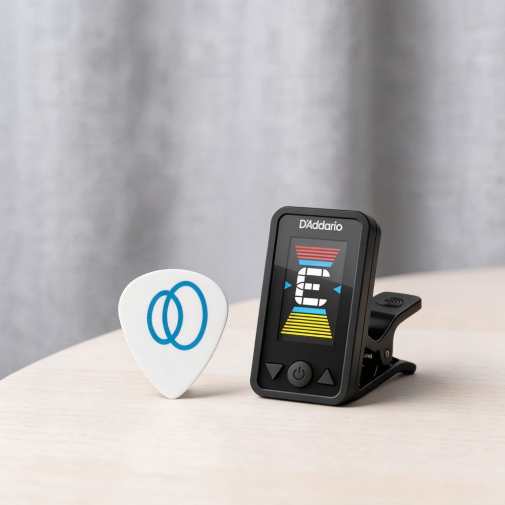 Afinador D'Addario Eclipse Headstock Tuner Cromático com Display Vertical Colorido