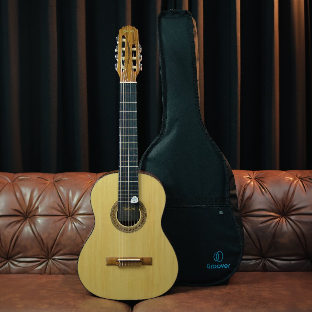 Violão Rozini Studio RX517 7 Cordas Acústico Natural com Bag Groover