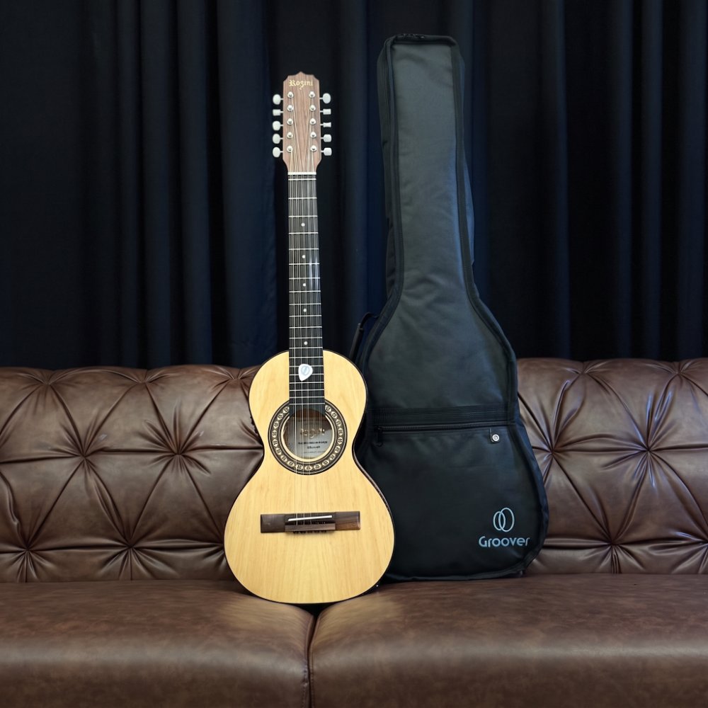 Viola Caipira Rozini Ponteio Ativa RV151 Eletroacústica Natural Fosca Bag Groover
