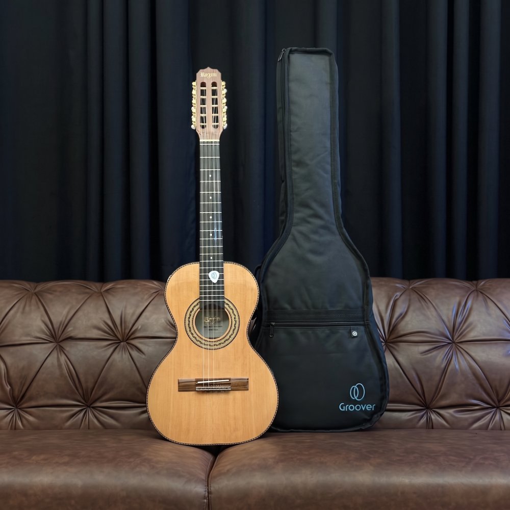 Viola Caipira Rozini RV215 Presença Brasil Esplendor Cinturada Acústica Natural Brilhante com Bag