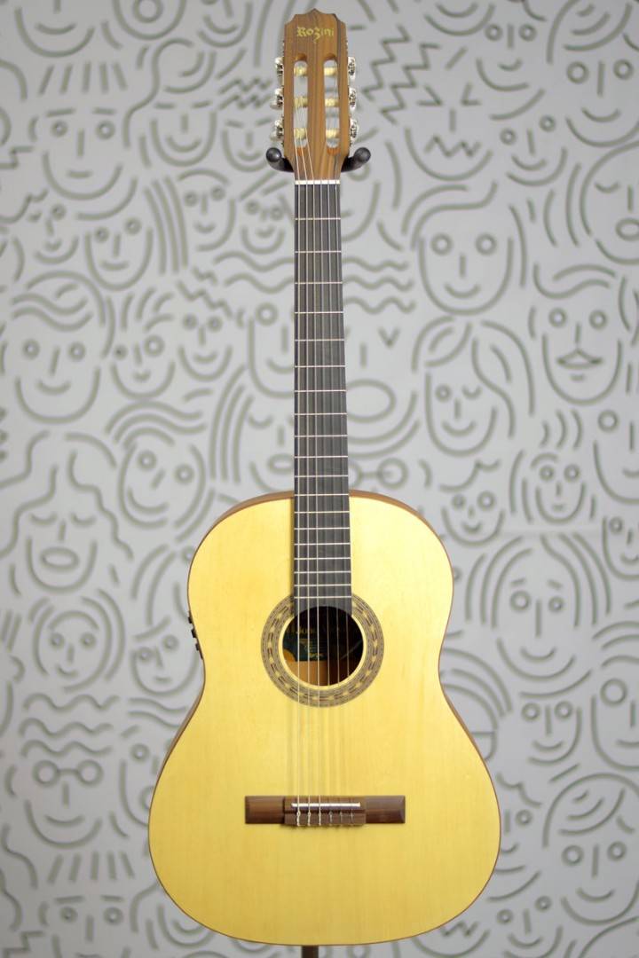 Violão Elétrico Rozini RX209 Brasileiros João Clássico Nylon Fosco
