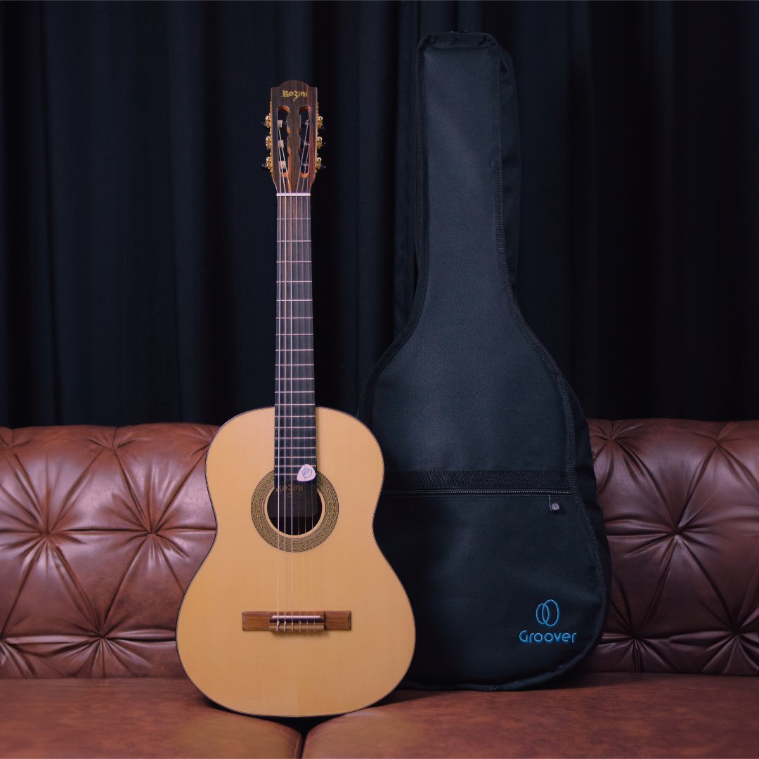 Violão Rozini RX213 Clássico Acústico Linha Profissional Acabamento Natural Brilhante com Bag