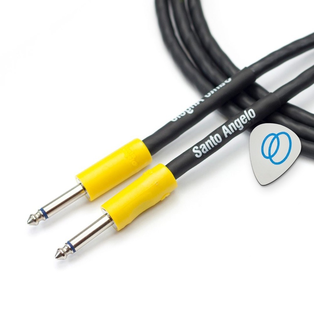 Cabo para Caixa e Cabeçote P10 x P10 Santo Angelo Stack 14 AWG 1m ou 5m + Palheta Groover