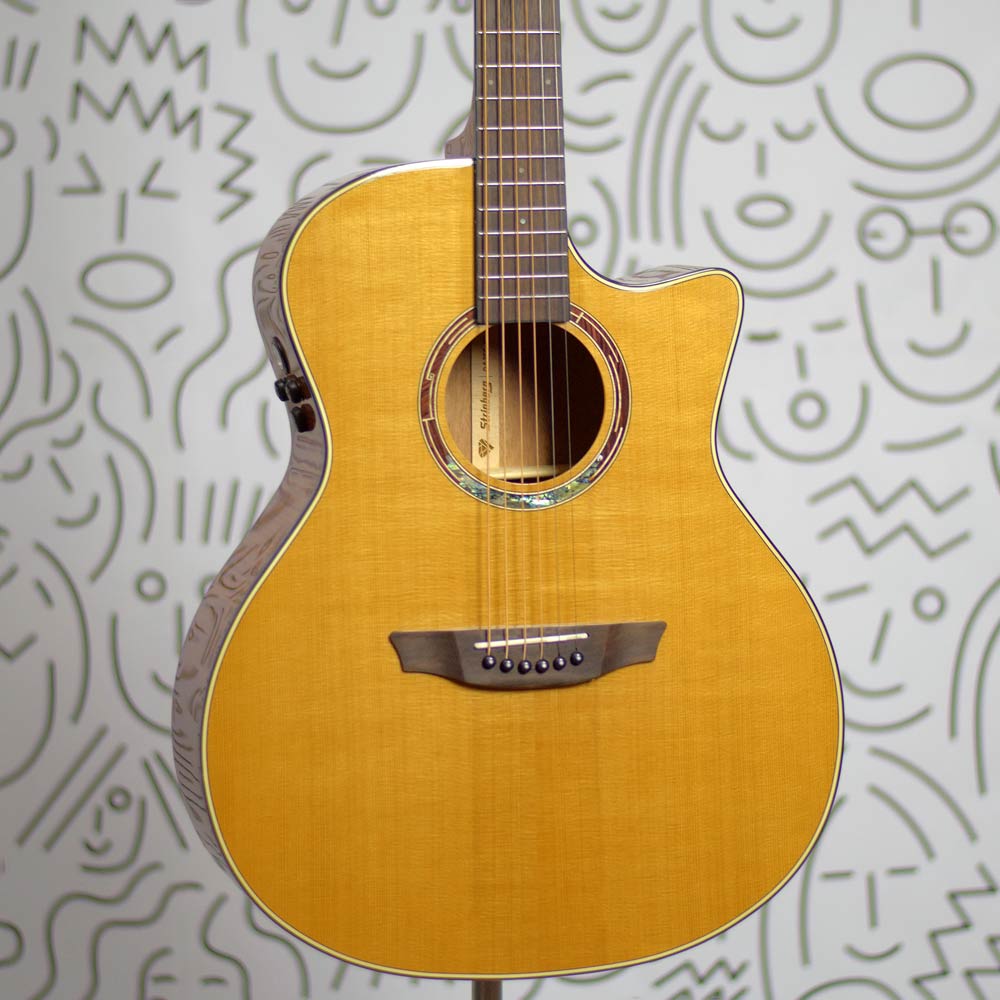 Violão Strinberg Diamond DA3SC Artístico Roasted Top Natural Brilhante