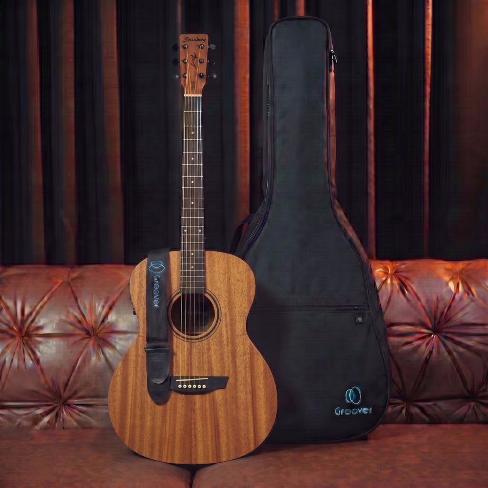 Violão Strinberg Forest FS1A MGS Artístico Eletroacústico Cutaway Mahogany Satin Fosco Correia e Bag