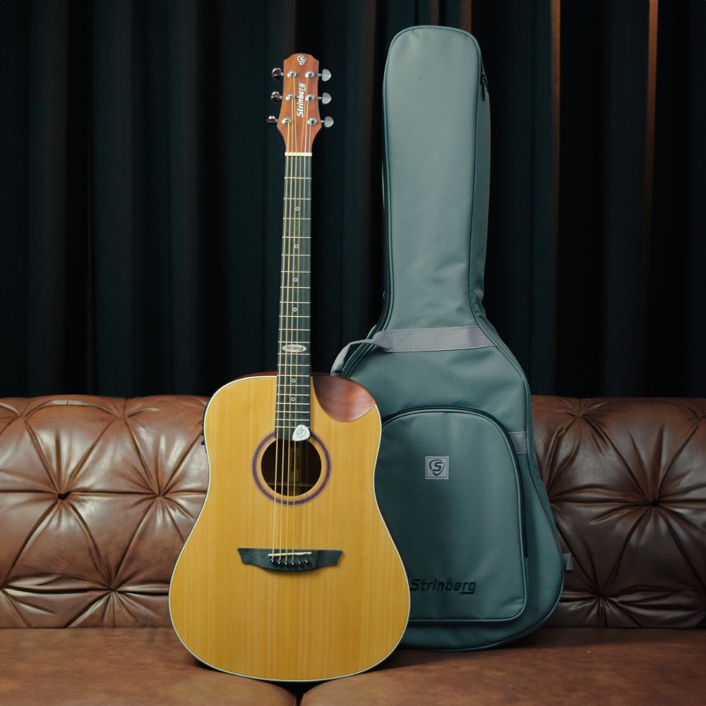 Violão Strinberg SD201HC NS Folk Fosco Eletroacústico com Pré SE-60 Afinador e Bag Inclusa