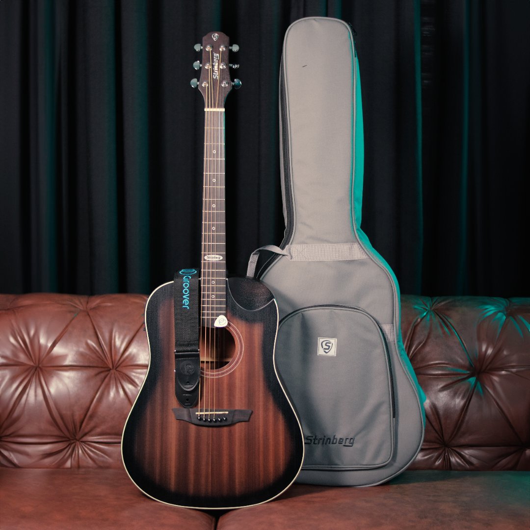 Violão Strinberg SD201HC Folk Eletroacústico Half Cutway Tobacco Sunburst