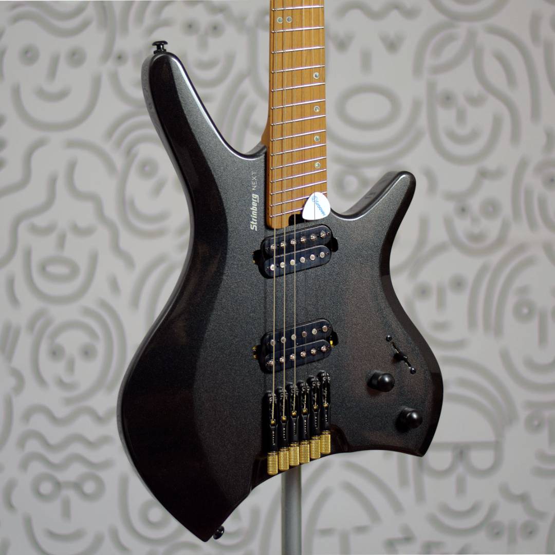 Guitarra Strinberg Next SHN6 6 Cordas Multiscale Headless Onix Black com Bag