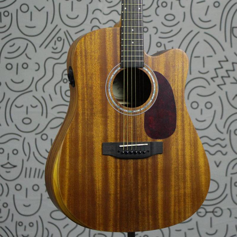 Violão Seizi Neo Tokyo Mirai Bluetooh Folk Cutway Elétrico Mahogany Satin
