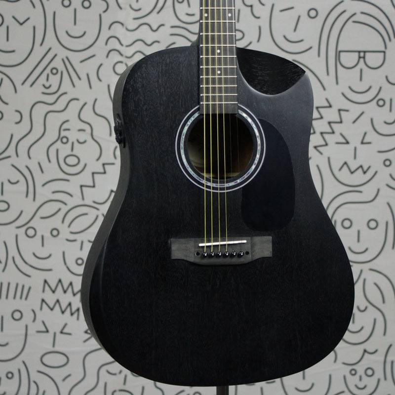Violão Seizi Neo Akira Half Cutaway Mirai Bluetooth Open Pore Black Com Bag