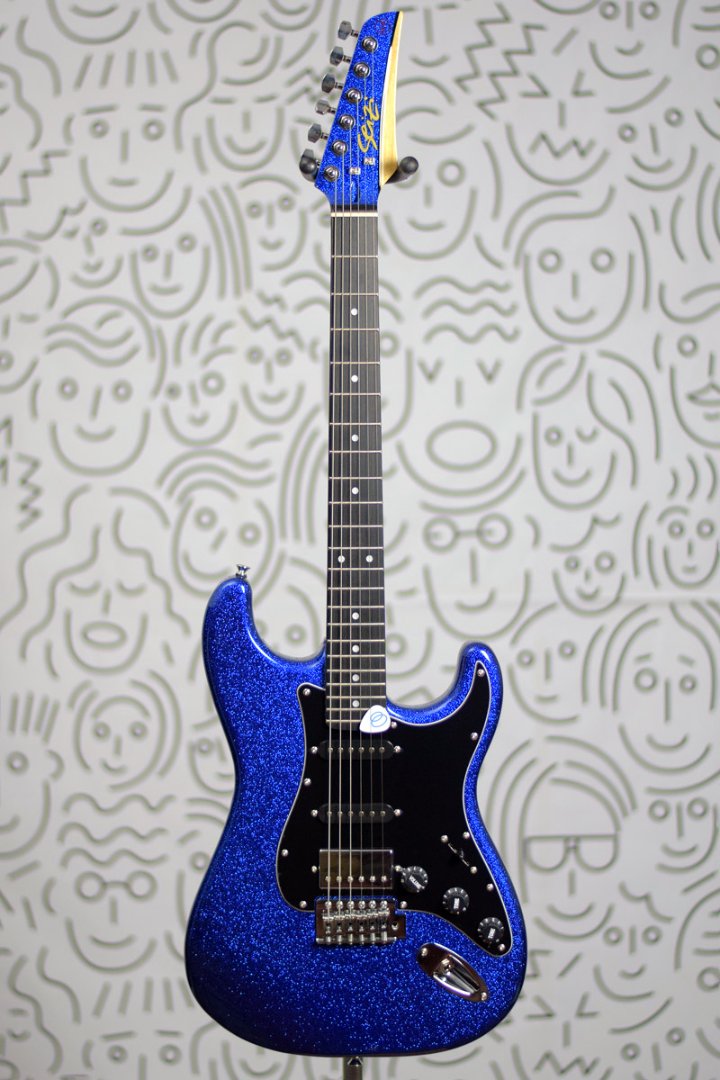 Guitarra Seizi Fun Katana Musashi Royal Dark Blue Spakle Escala