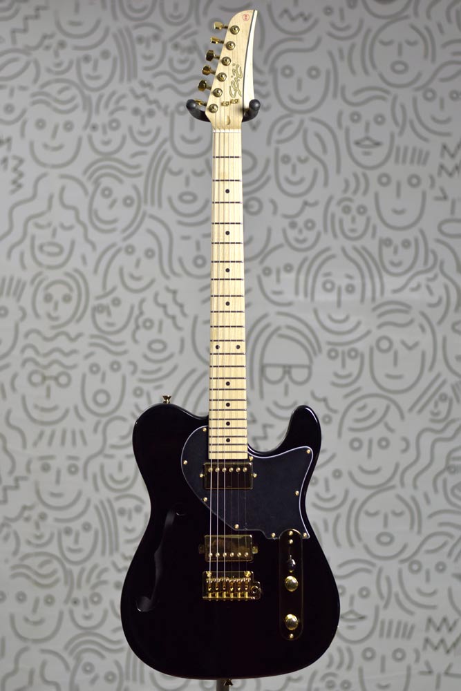 Guitarra Seizi Katana Kabuki Telecaster Thinline Black Gold :: Groover