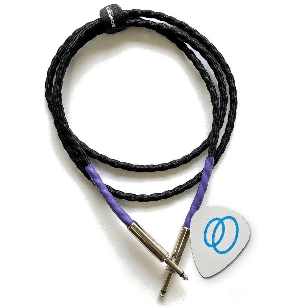 Cabo Caixa Cabeçote Tecniforte Stack Plug Reto/Reto Níquel 1m ou 2m + Palheta Groover