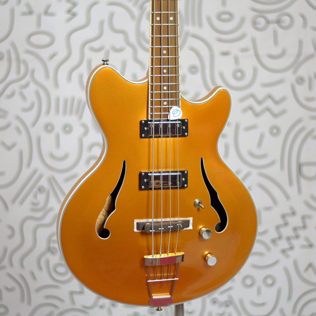 Contra Baixo Tagima Ekosonic Semi Acústica Gold com Case