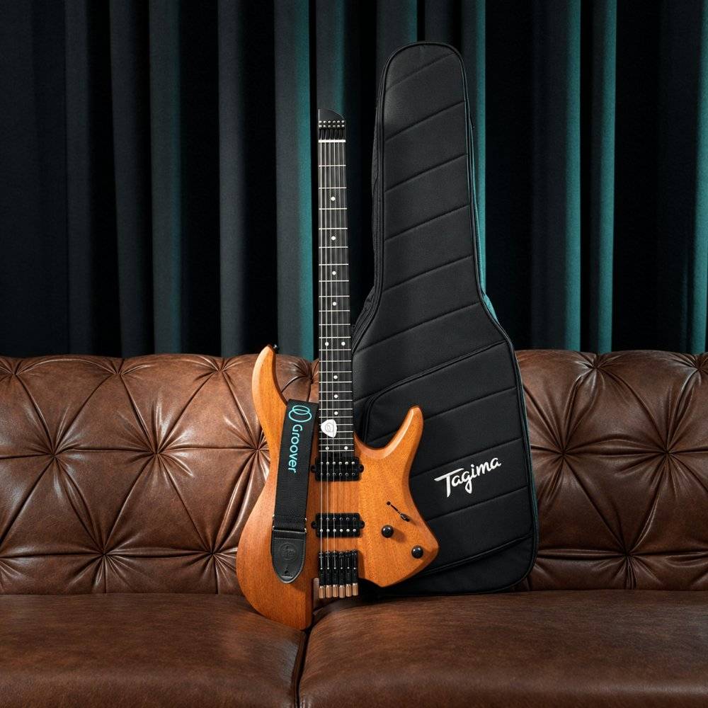 Guitarra Tagima H6S1 Headless 6 Cordas Natural Satin Regulada