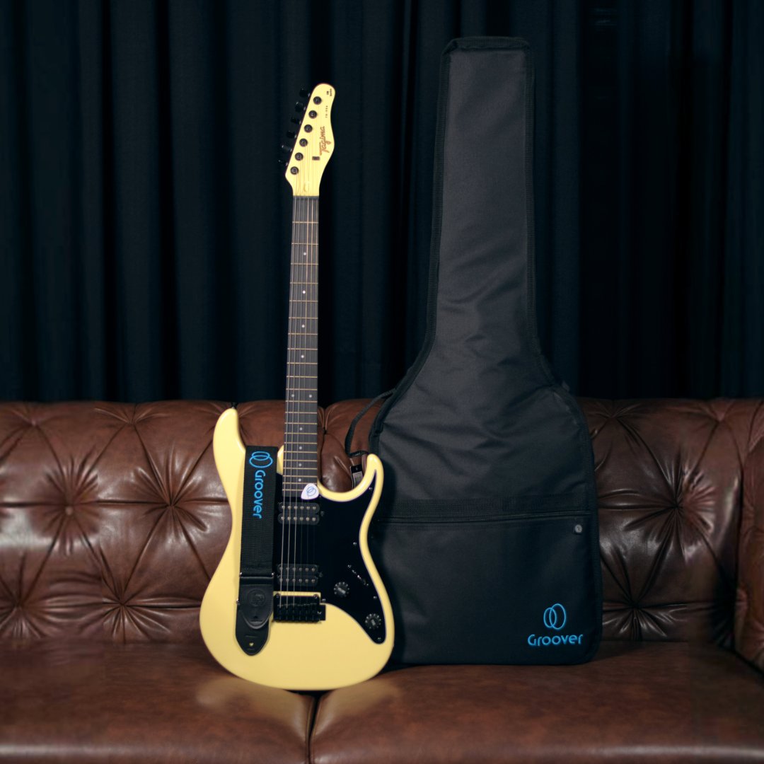 Kit Guitarra Tagima TG-525 Stratocaster 2 Humbuckers Olympic White Correia Palheta Bag Groover